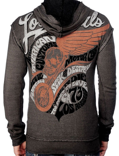 Двусторонняя толстовка Affliction Overdrive Hoodie купити